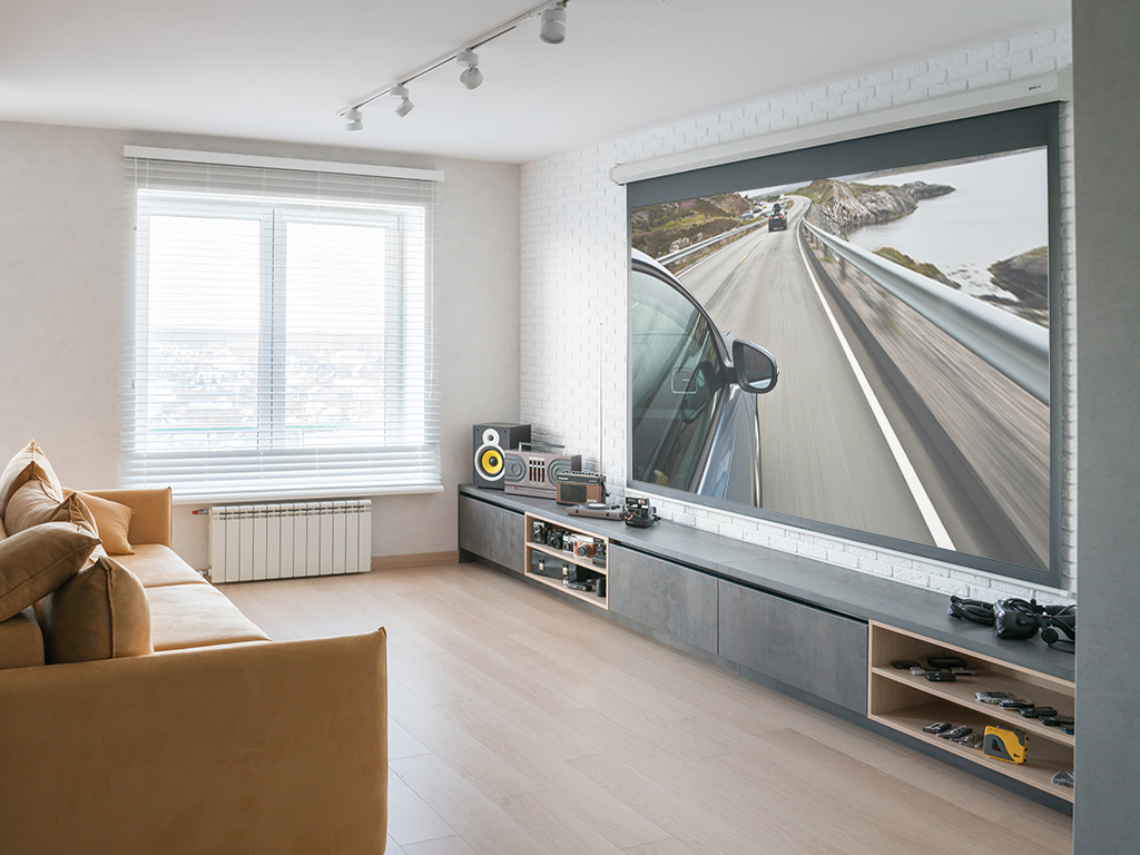 Leinwand im Heimkino