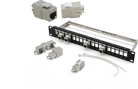 Helos Netzwerkzubehör – Keystones, Panels, Adapter