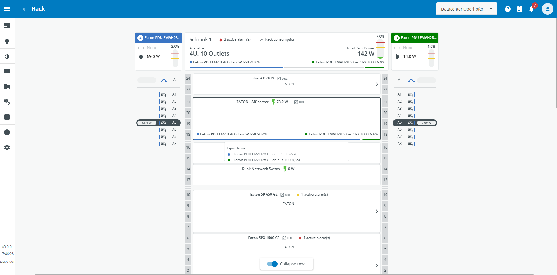 Eaton Brightlayer Distributed IT-Lite, Ansicht 2