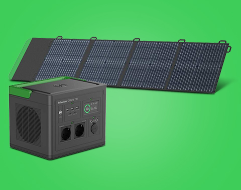 Schneider OffGrid Powerstations und Solarpanels