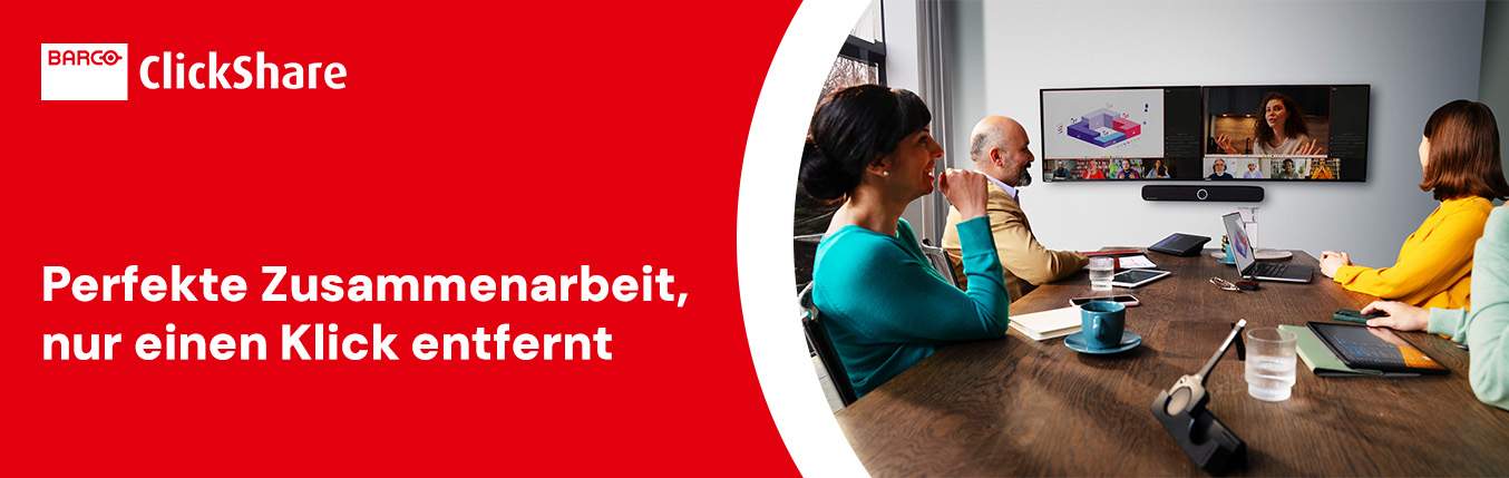 Barco ClickShare – kabellose Konferenz- und Präsentationslösungen für moderne Meetingräume