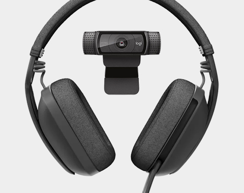 Logitech Webcams und Headsets für Homeoffice und Büro